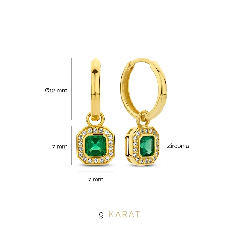 Beloro Jewels Monte Napoleone Femmes Créoles Or 9 carats BO360048