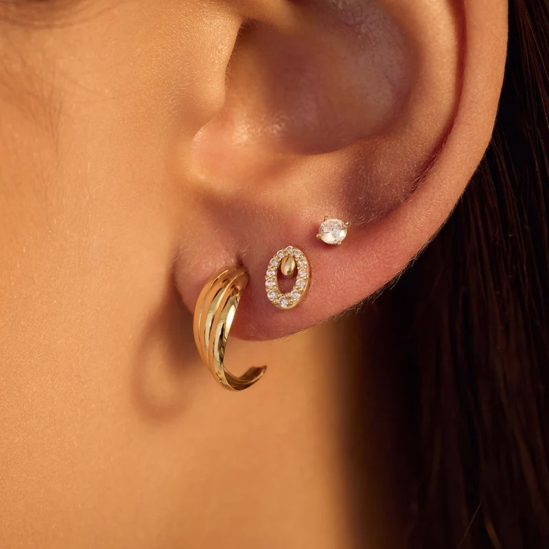 Beloro Jewels Della Spiga Femmes Créoles Or 9 carats BO360033