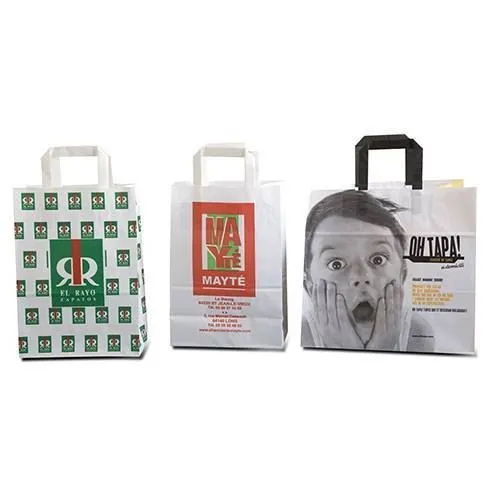 Sac kraft pharmacie poignées plates