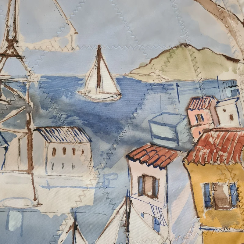 Peinture sur voile , Port de La Ciotat, par Cécile Colombo