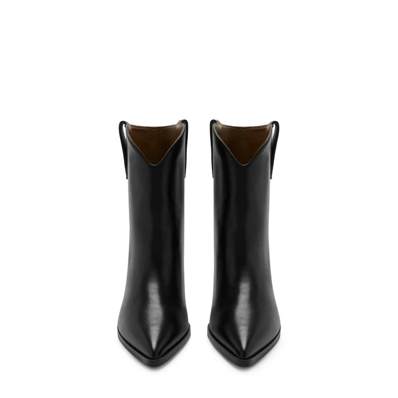 Isabel Bernard Bottes Louane en cuir de veau noir IB53009-001-37