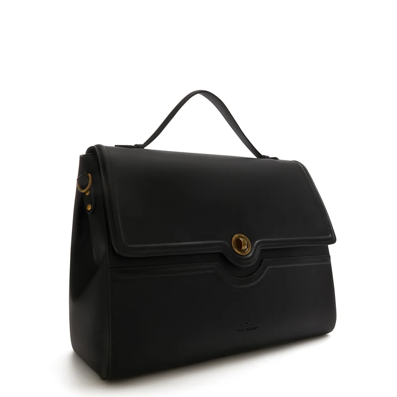 Violet Hamden Essential Bag Sac à Main Noir avec Compartiment pour Ordinateur Portable 16,4 pouces VH21005