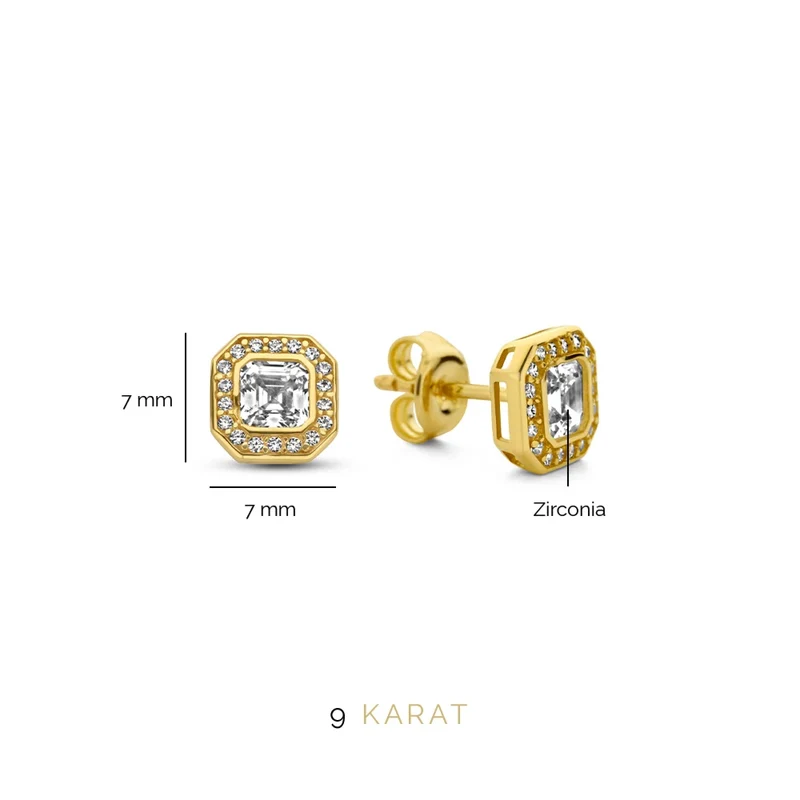 Beloro Jewels Monte Napoleone Boucles d'oreilles Or 9 carats BO360042