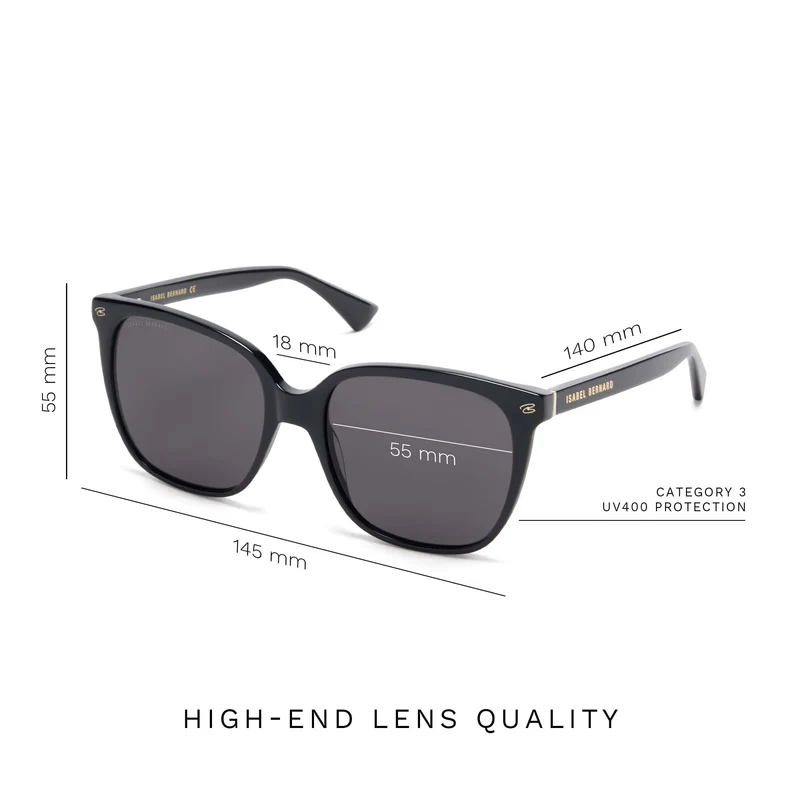Isabel Bernard La Villette Femmes Lunettes de Soleil Noir IB400007-01-01