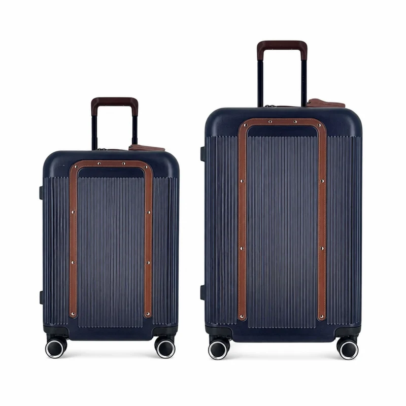 Duo de valises Green (Cabine + Medium) - Bleu