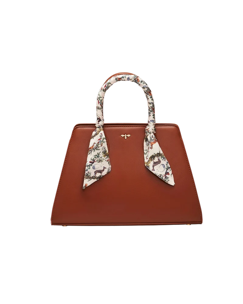Grace Structured Tote in Tan