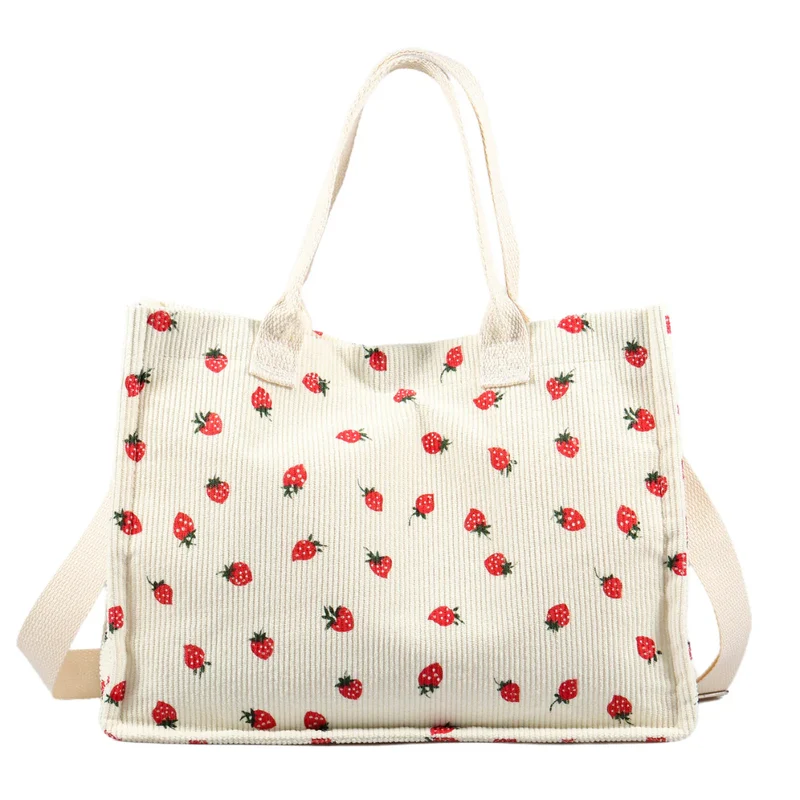 Sac de plage motif fraise - Baya