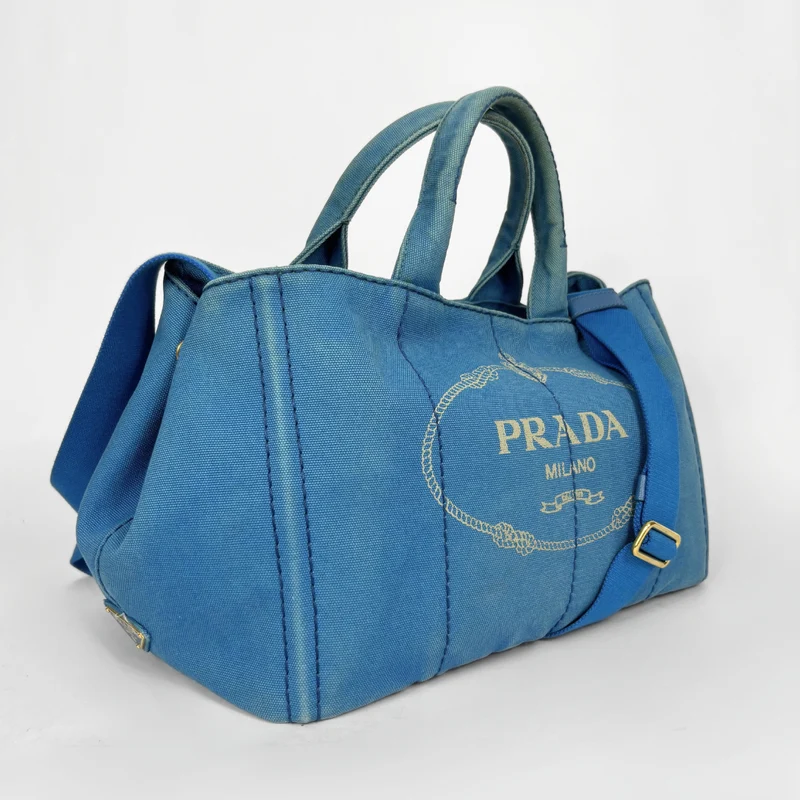 Prada Bandoulière pour sac fourre-tout en toile Canapa