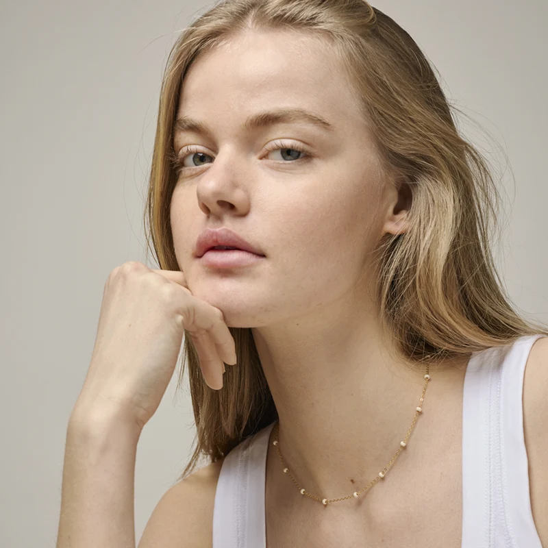 ENAMEL Copenhagen Lola Bold Collier Lola Bold en argent sterling 925 recyclé plaqué or N137G-DY