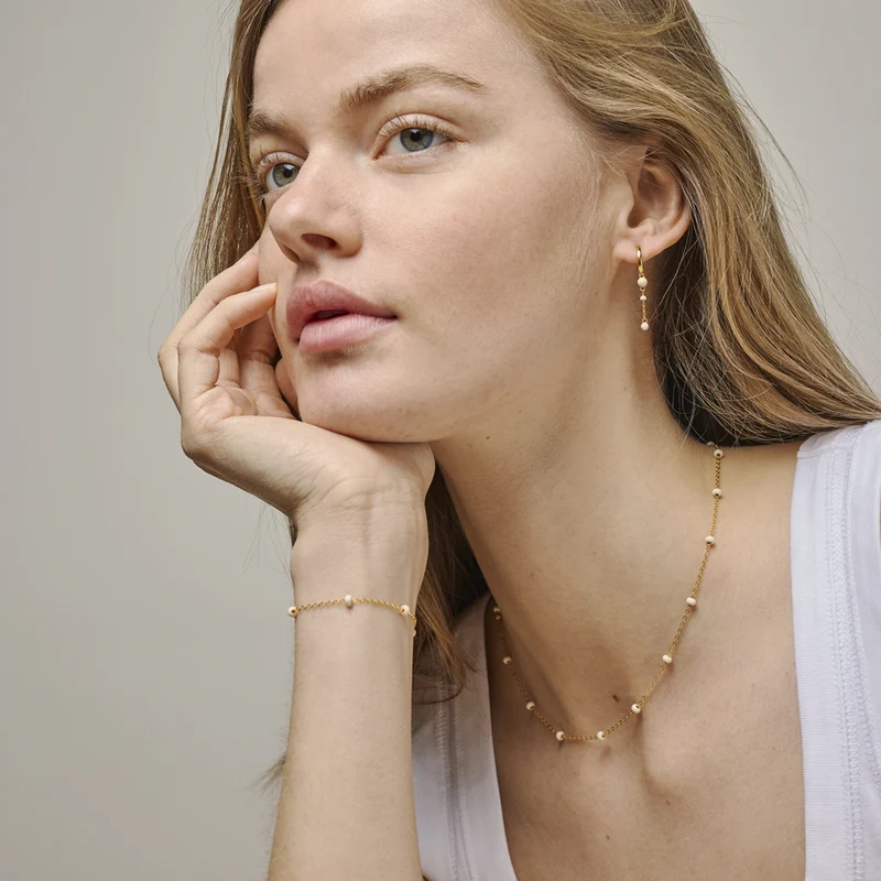 ENAMEL Copenhagen Lola Bold Collier Lola Bold en argent sterling 925 recyclé plaqué or N137G-DY
