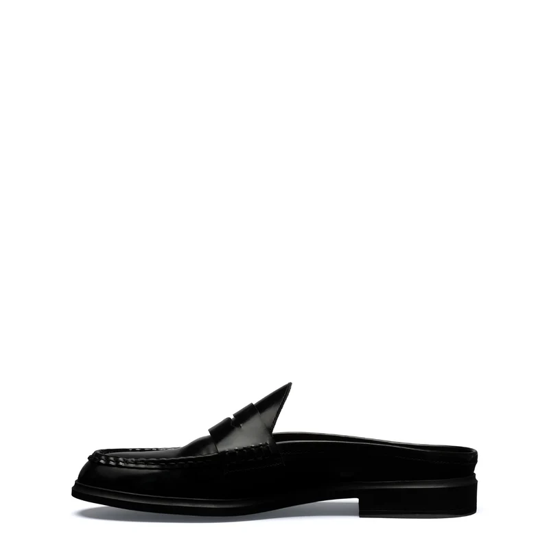 Isabel Bernard Vendôme Blandine mules noires en cuir spazzolato IB51016-601-35