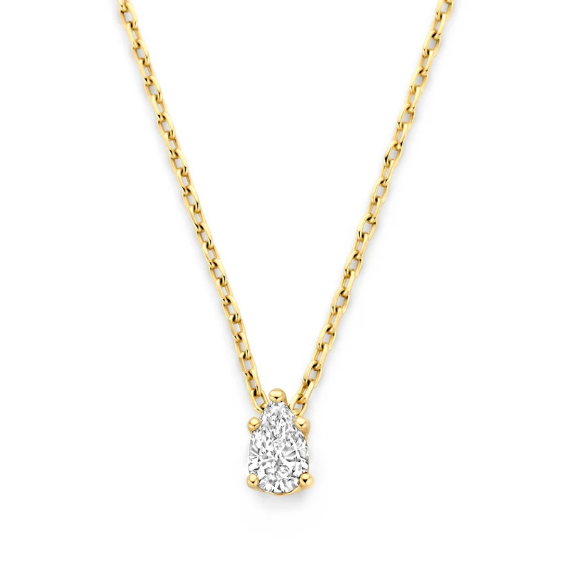 Isabel Bernard De la Paix Collier De la Paix Eloise en or 14 carats avec diamant 0,1 carat IBD350025