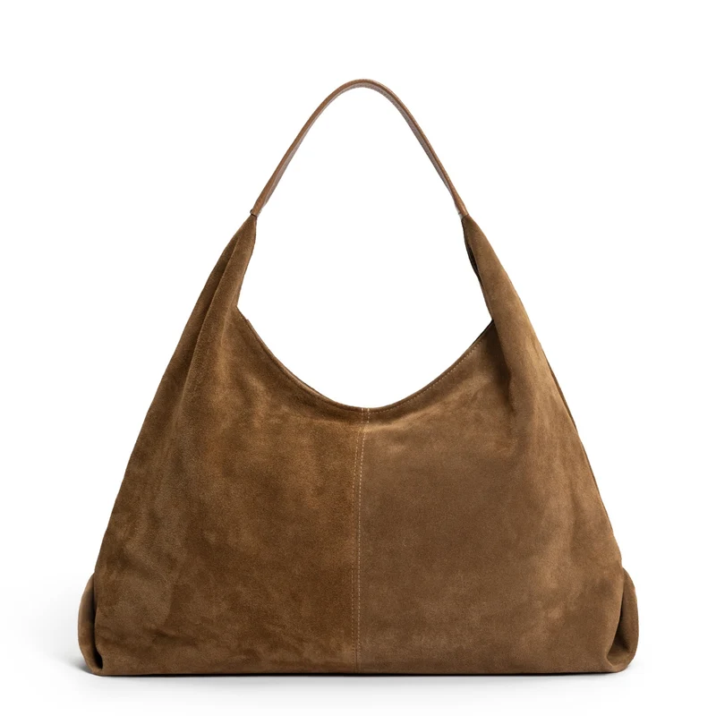 Isabel Bernard Honoré Grace sac bandoulière en suède marron IB25093-130