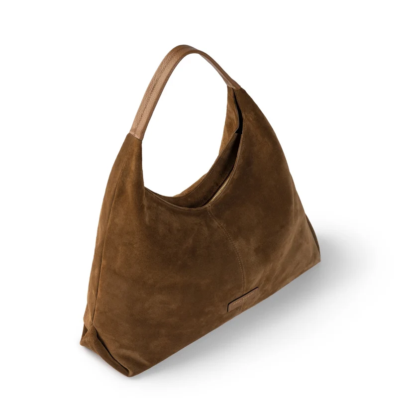 Isabel Bernard Honoré Grace sac bandoulière en suède marron IB25093-130