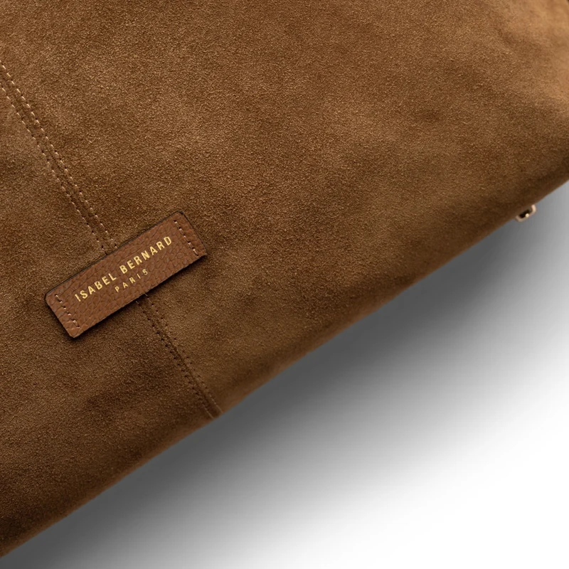 Isabel Bernard Honoré Grace sac bandoulière en suède marron IB25093-130
