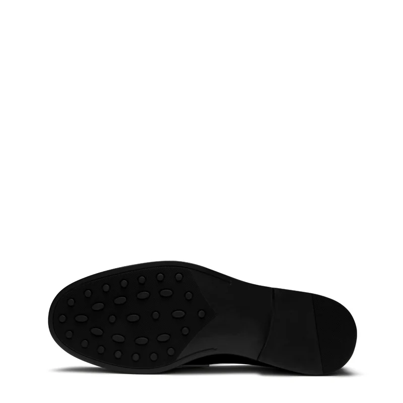 Isabel Bernard Mocassins Blandine en cuir de veau noir et blanc avec détails blancs IB51015-10170-36