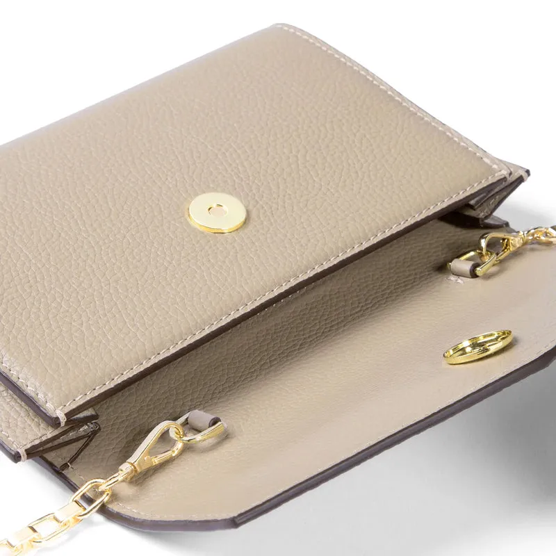 Isabel Bernard Honoré Lina Pochette Beige Avec Chaîne D’Épaule Amovible IB21135-072