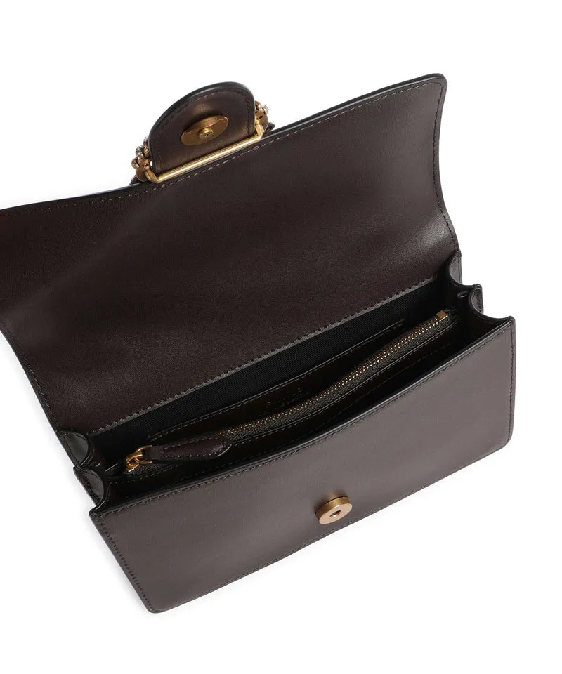Pinko Love One Mini New Buckle Sac bandoulière marrone marasca/antique gold