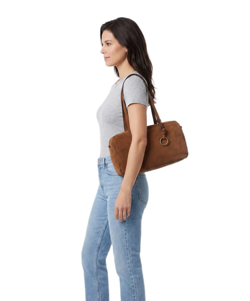 Liebeskind Clarice II Hydro Suede M Sac porté épaule brown