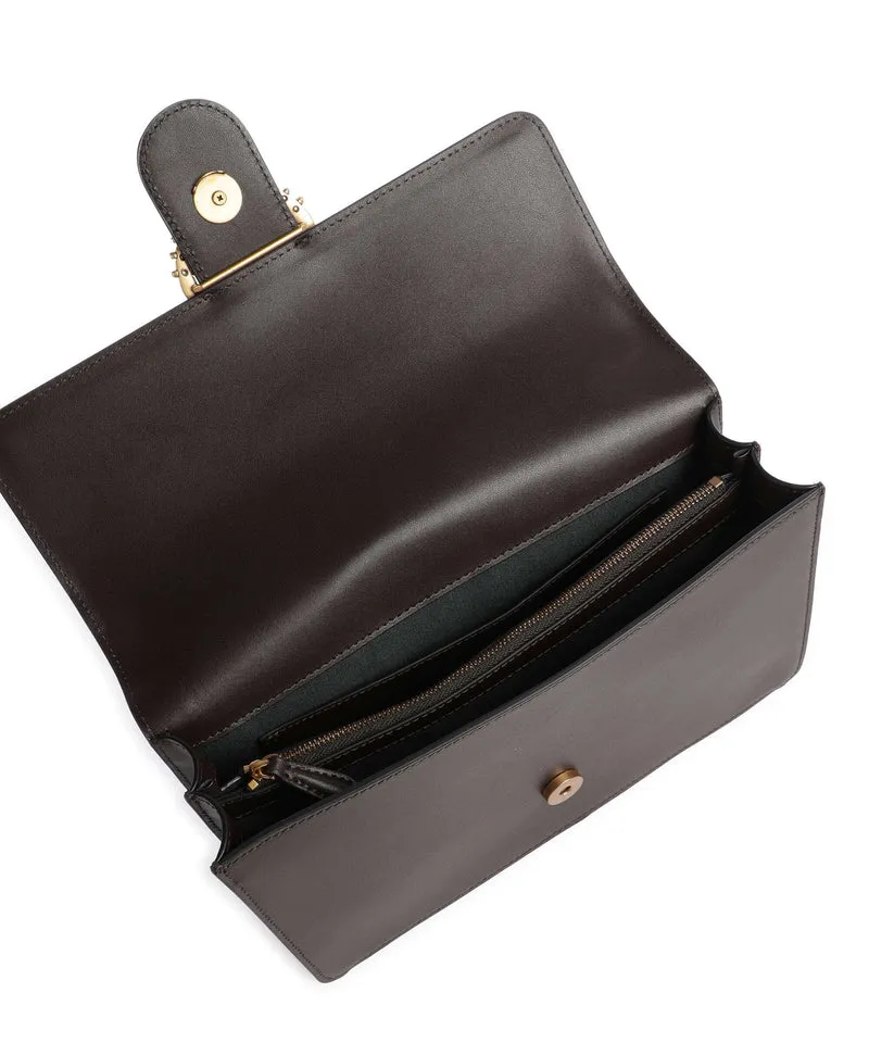 Pinko Love One Classic New Buckle Sac bandoulière marrone marasca/antique gold
