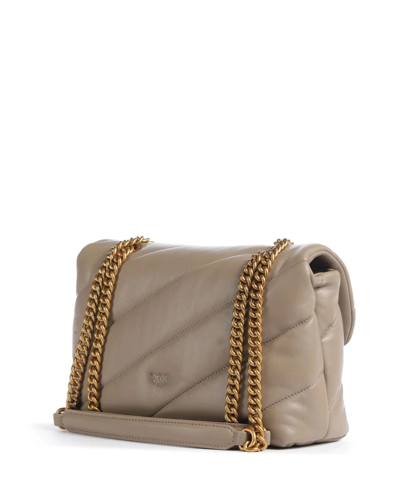 Pinko Love Puff Classic Sac porté épaule grigio talpa/antique gold