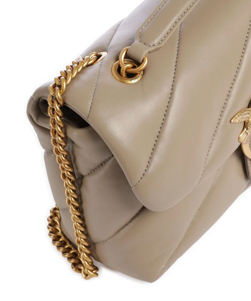 Pinko Love Puff Classic Sac porté épaule grigio talpa/antique gold