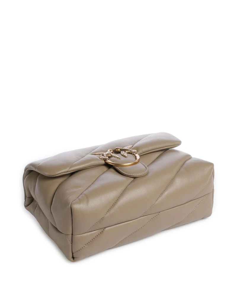 Pinko Love Puff Classic Sac porté épaule grigio talpa/antique gold