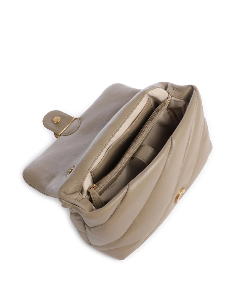 Pinko Love Puff Classic Sac porté épaule grigio talpa/antique gold