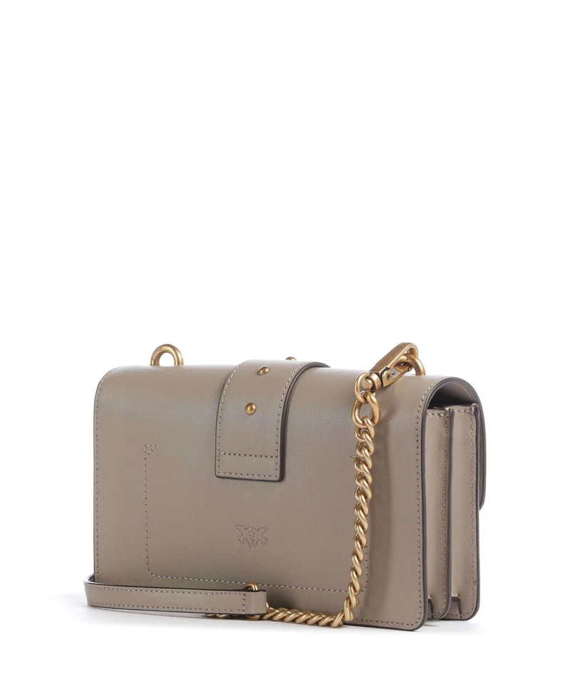 Pinko Love One Mini New Buckle Sac bandoulière grigio talpa/antique gold