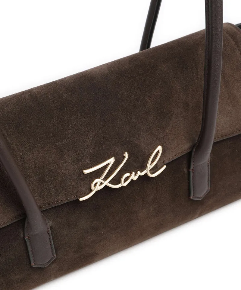 Karl Lagerfeld K/Signature Sac porté épaule tobacco