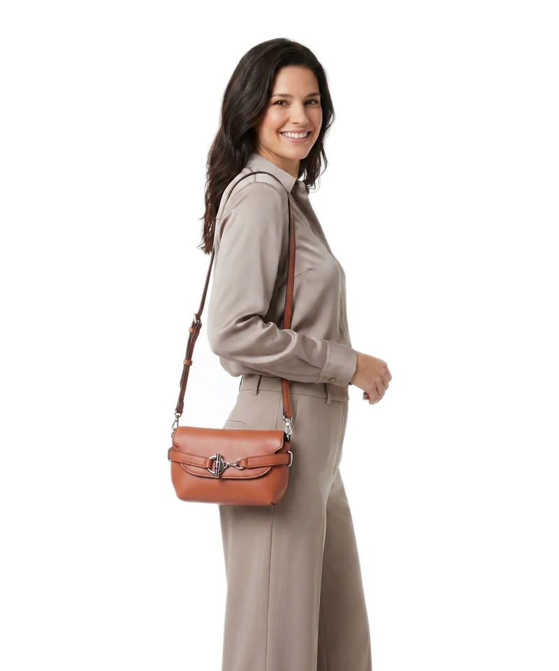 Lauren Ralph Lauren Blaike Small Sac bandoulière red terracotta