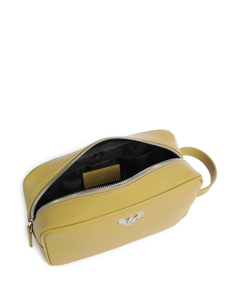 Emporio Armani Business Regenerated Trousse de toilette ecru olive
