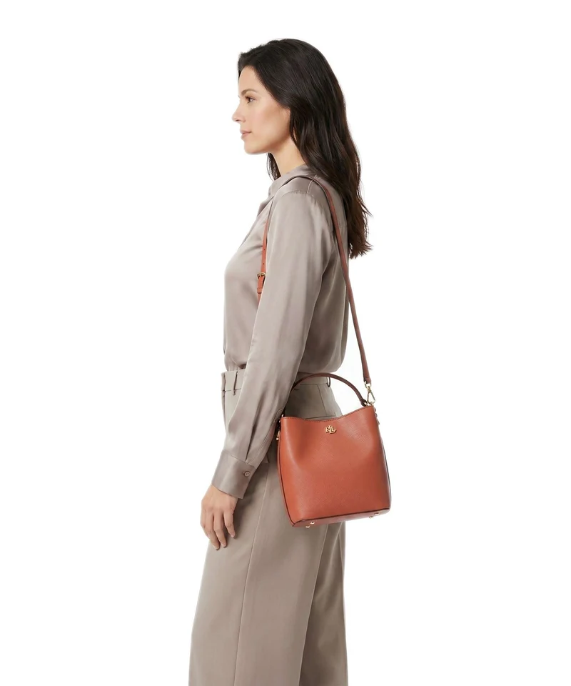 Lauren Ralph Lauren Reese Small Sac seau red terracotta