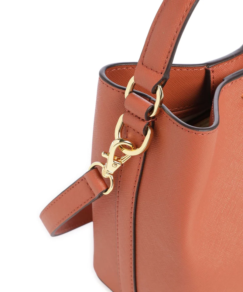 Lauren Ralph Lauren Reese Small Sac seau red terracotta