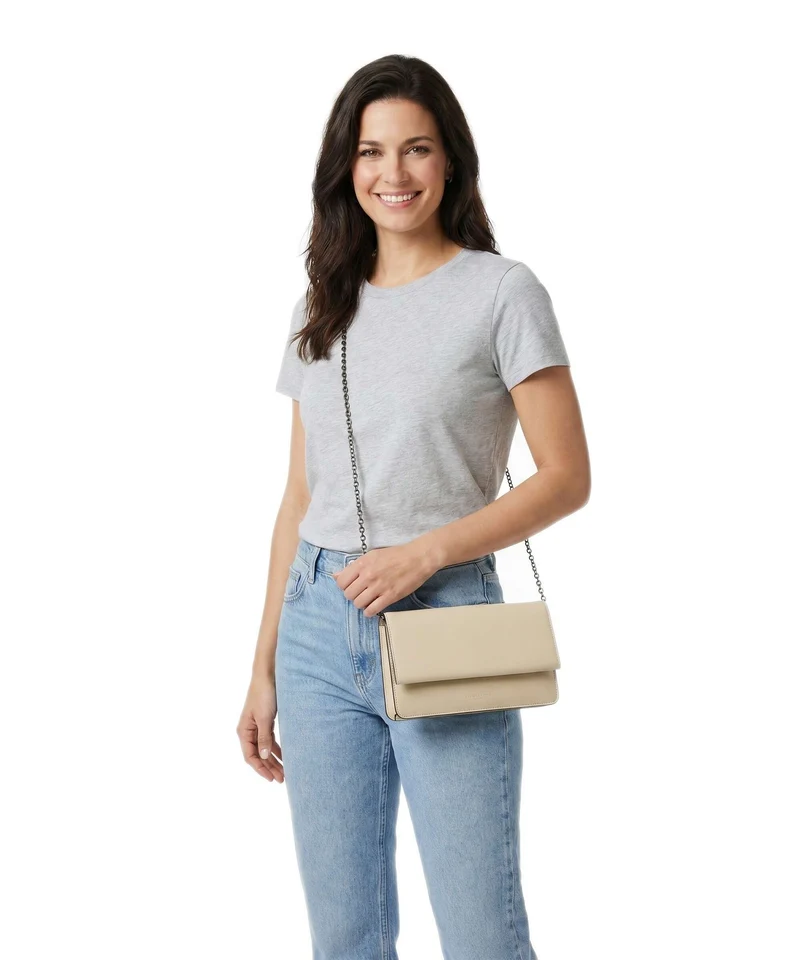 Liebeskind Audrey Recycled Lack Distressed S Sac bandoulière biscotti