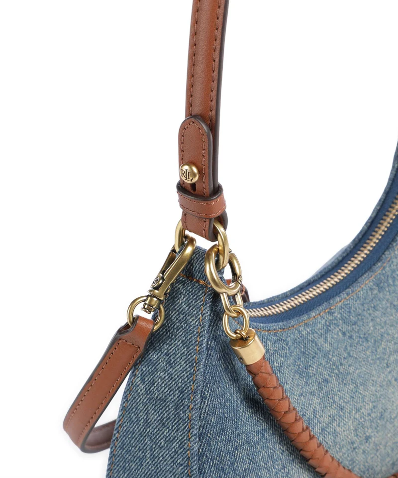 Lauren Ralph Lauren Marcy Medium Sac porté épaule oxford blue/lauren tan