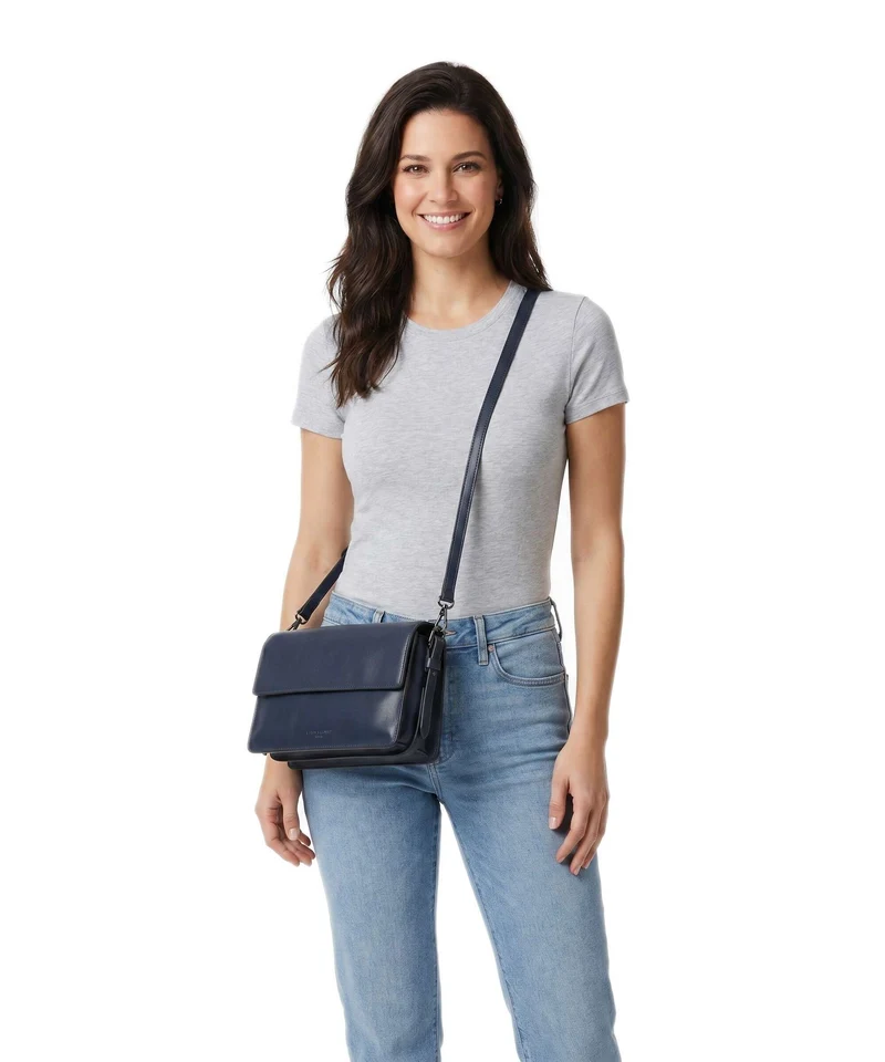 Liebeskind Audrey Recycled Soft Calf S Sac porté épaule peacoat