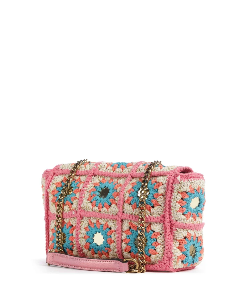 Kurt Geiger Kensington Crochet Sac bandoulière pink combination