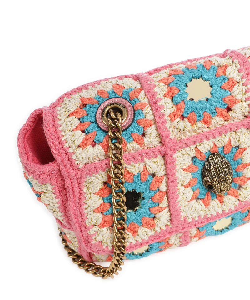 Kurt Geiger Kensington Crochet Sac bandoulière pink combination