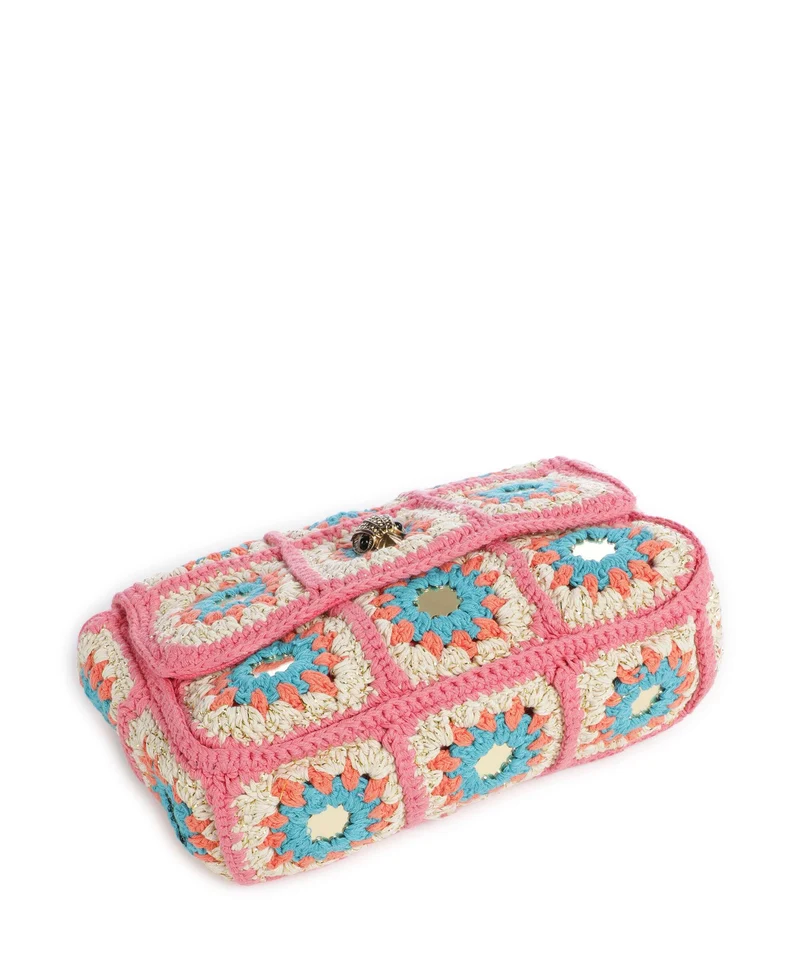 Kurt Geiger Kensington Crochet Sac bandoulière pink combination