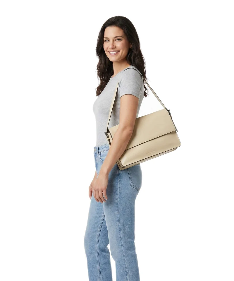 Liebeskind Audrey Recycled Soft Calf M Sac porté épaule biscotti