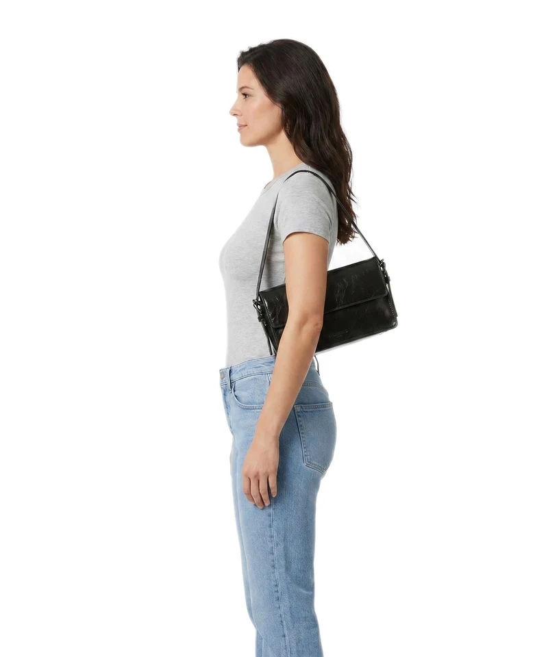 Liebeskind Audrey Recycled Lack Distressed S Sac porté épaule deep soil