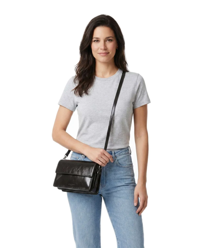 Liebeskind Audrey Recycled Lack Distressed S Sac porté épaule deep soil