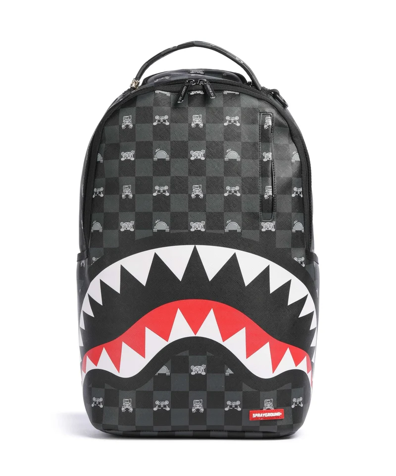 Sprayground Gray Peeking Character Check Sac à dos black