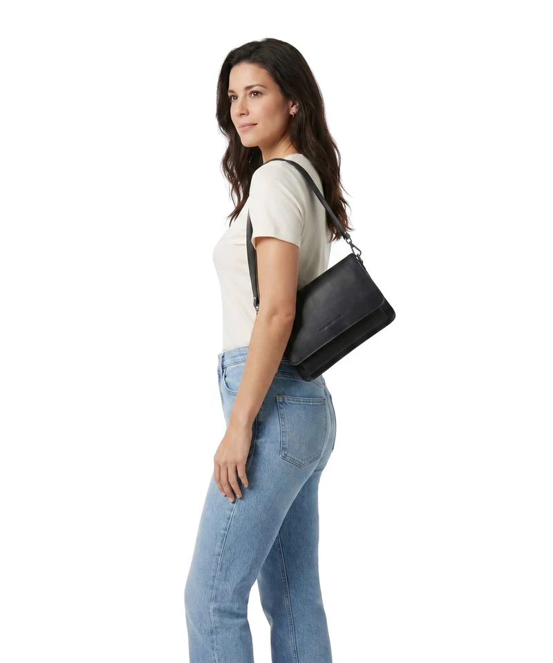 The Chesterfield Brand Wax Pull Up Cow Aviles Sac porté épaule black