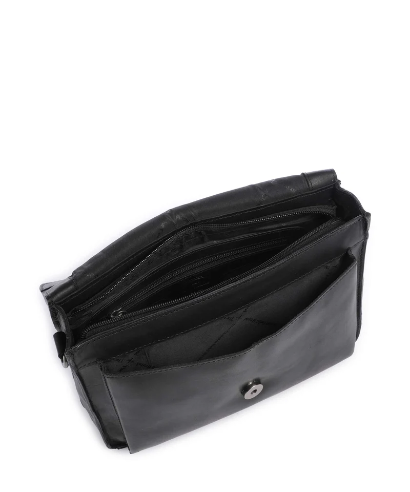 The Chesterfield Brand Wax Pull Up Cow Aviles Sac porté épaule black