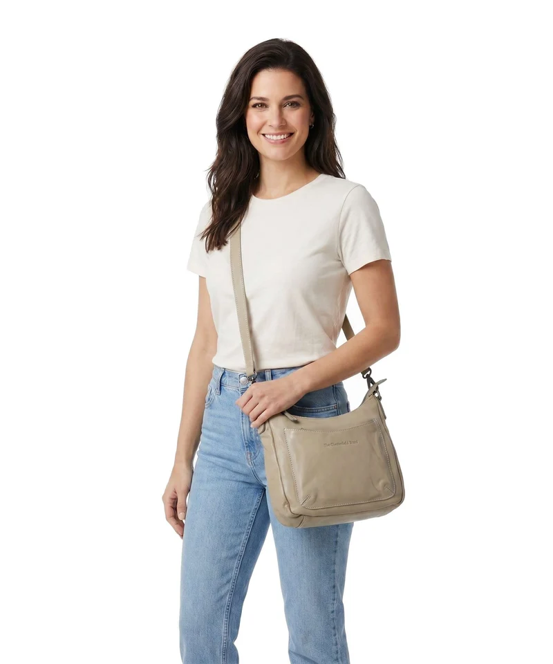 The Chesterfield Brand Washed Waxed Cow Caroline Sac bandoulière ocean green