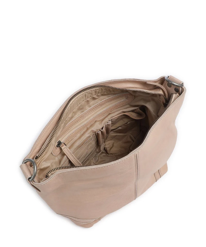 The Chesterfield Brand Washed Waxed Cow Lucy Sac porté épaule beige