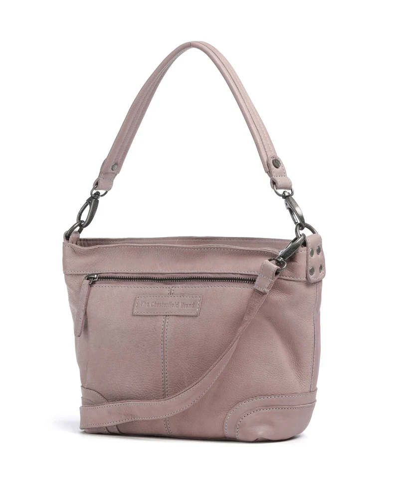 The Chesterfield Brand Washed Waxed Cow Lucy Sac porté épaule lavender lilac