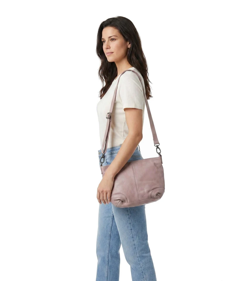 The Chesterfield Brand Washed Waxed Cow Lucy Sac porté épaule lavender lilac